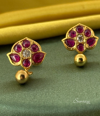 RUBY PINK GP STUDS