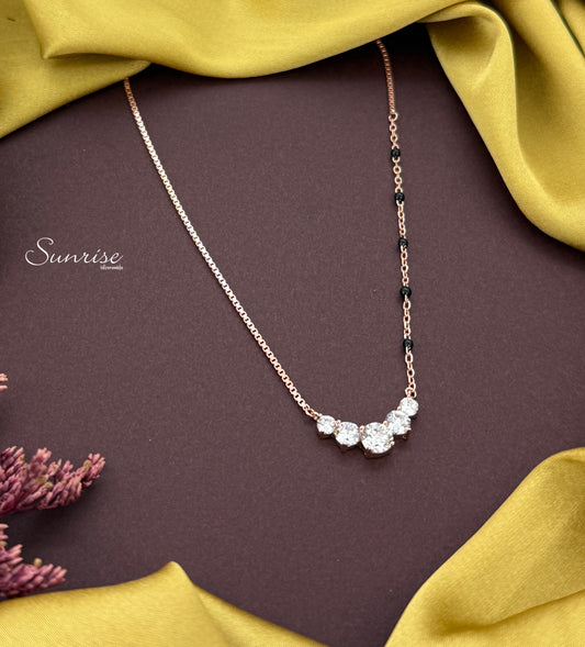 ROSE GOLD MANGALSUTRA NECKLACE
