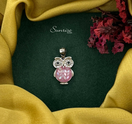 PINK OWL PENDANT