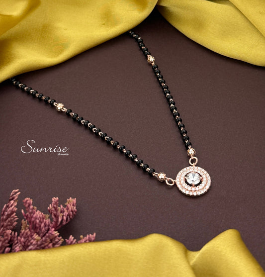 FANCY BLACK BEAD MANGALSUTRA