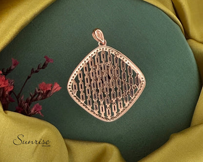 FANCY BLUE STONE PENDANT SET