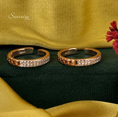 TRENDY ROSE GOLD TOE RINGS