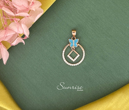 BUTTERFLY ROSE GOLD PENDANT SET