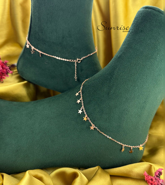 FANCY ROSE GOLD ANKLETS