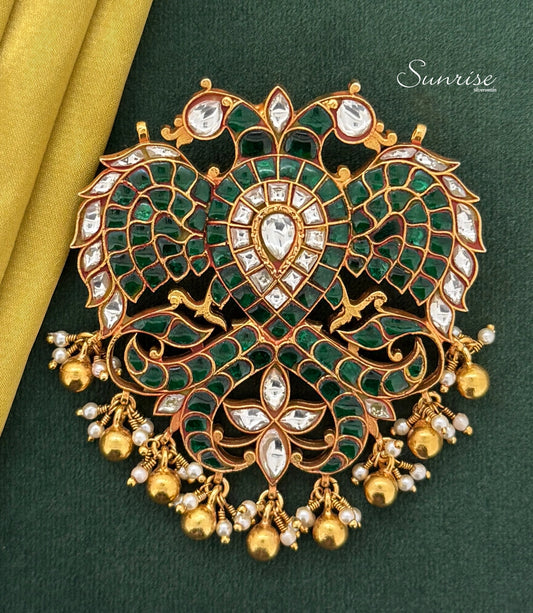 GREEN GANDABERUNDA  PENDANT