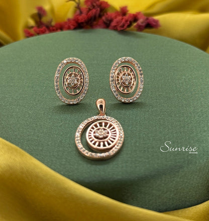 FANCY ROSE GOLD PENDANT SET