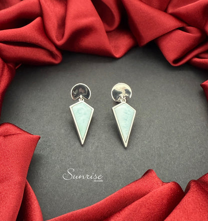 LARIMAR SILVER EARRINGS