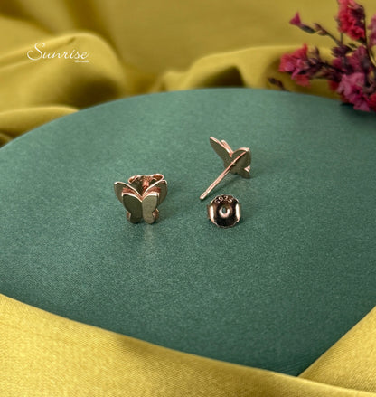 TWIN BUTTERFLY ROSE GOLD  PENDANT SET