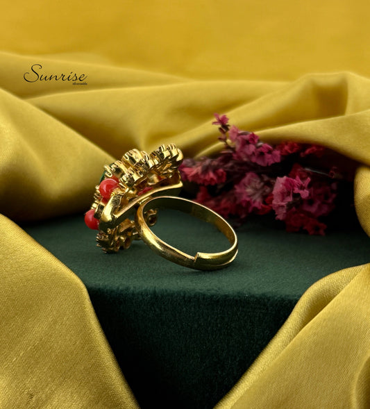 VICTORIAN CORAL FINGER RING