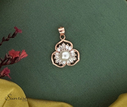ROSE GOLD PEARL PENDANT SET