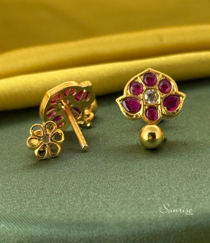 RUBY PINK GP STUDS