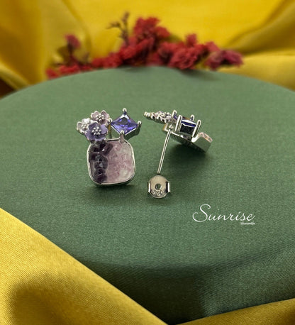 STYLISH PURPLE PENDANT SET