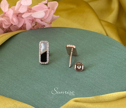 ENAMEL ROSE GOLD PENDANT SET