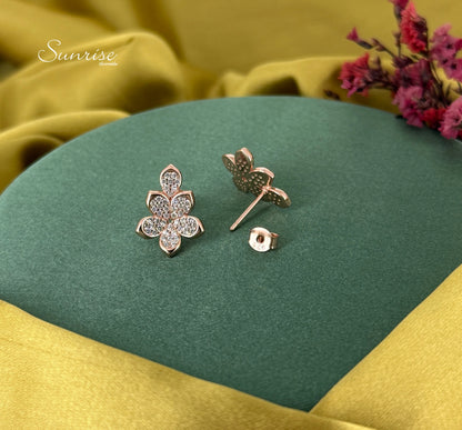 CZ FLORAL PENDANT SET