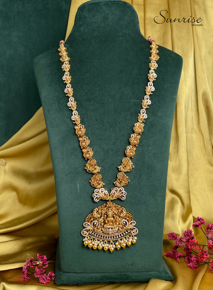 PEACOCK WITH LAKSHMI HARAM SET