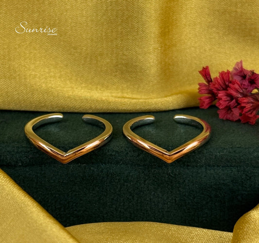 VANKI TWO TONE TOE RINGS