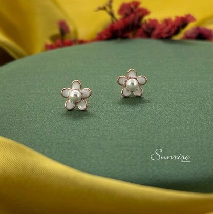 ENAMEL FLORAL PENDANT SET
