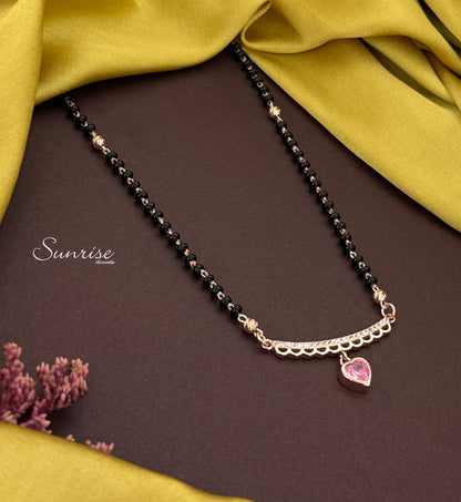 FANCY ROSE GOLD MANGALSUTRA  NECKLACE