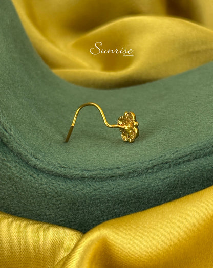 BLUE STONE SPIRAL NOSE PIN