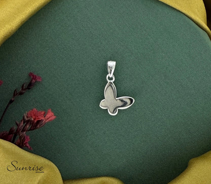TWIN BUTTERFLY SILVER PENDANT SET
