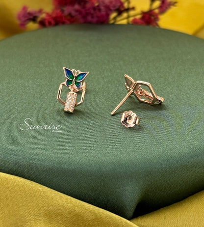 ROSE GOLD BUTTERFLY PENDANT SET