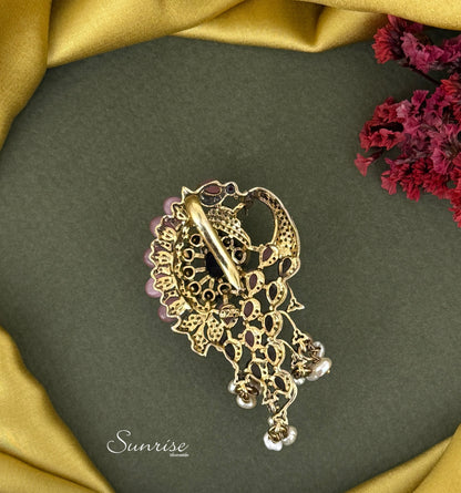 PEACOCK VICTORIAN PENDANT SET