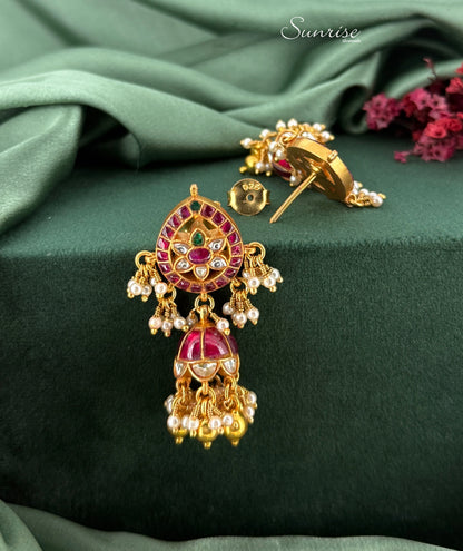 TRADITIONAL KUNDAN JHUMKA