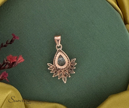 CZ ROSE GOLD PENDANT SET