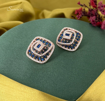 FANCY BLUE STONE PENDANT SET