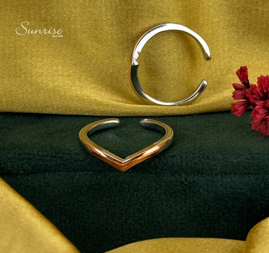 VANKI TWO TONE TOE RINGS
