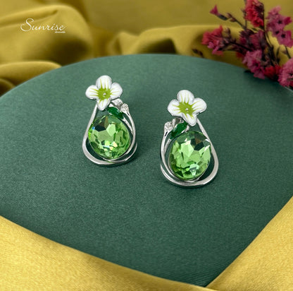 MOP GREEN STONE PENDANT SET