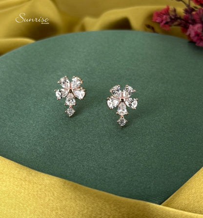 CZ FLORAL PENDANT SET