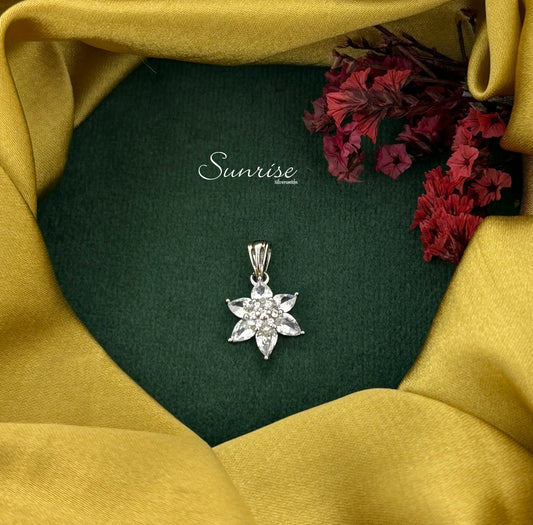 CZ FLORAL PENDANT