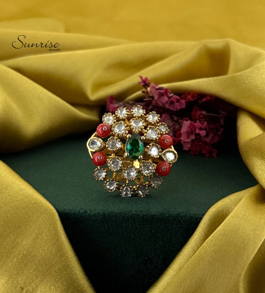 VICTORIAN CORAL FINGER RING