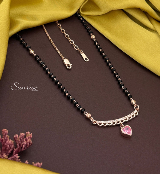 FANCY ROSE GOLD MANGALSUTRA  NECKLACE