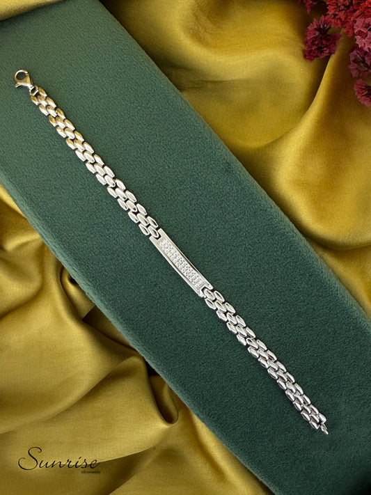 CZ SILVER PLATED  BRACELET