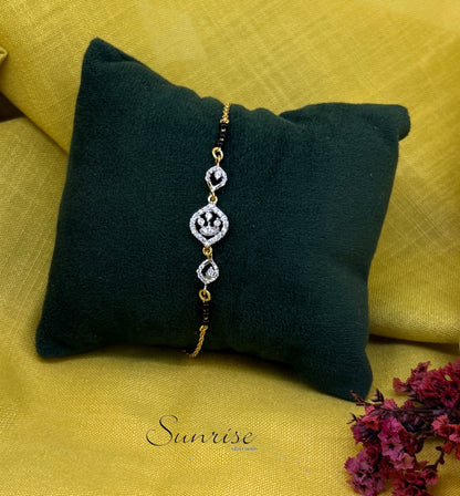 BLACK BEAD GP  BRACELET
