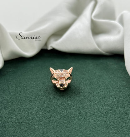 ROSE GOLD PANTHER HEAD  PENDANT