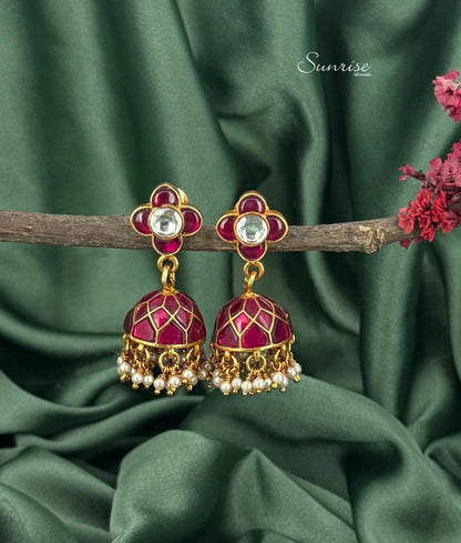 KUNDAN FLORAL JHUMKA