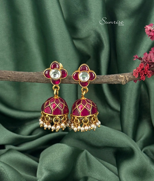 KUNDAN FLORAL JHUMKA
