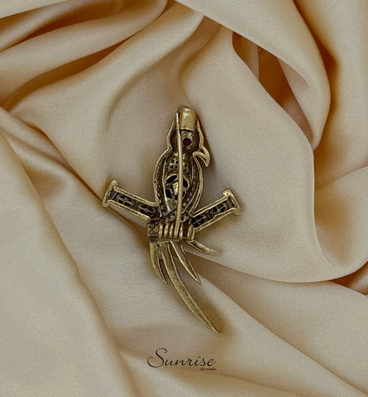VICTORIAN PARROT BROOCH