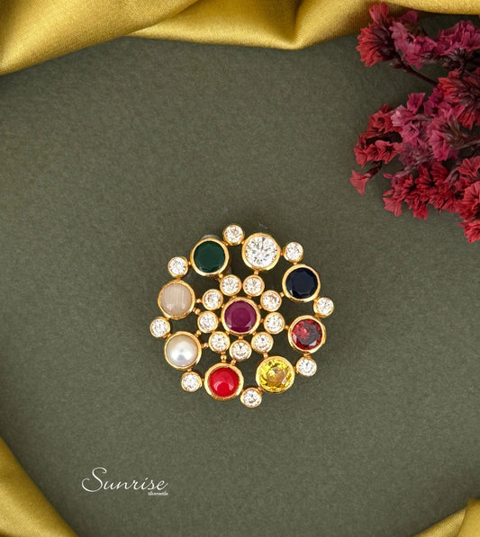 NAVRATHNA PENDANT SET