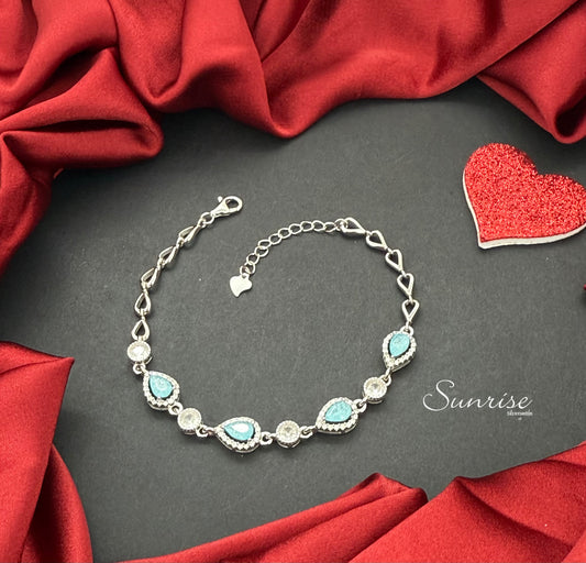 CZ FANCY SILVER BRACELET