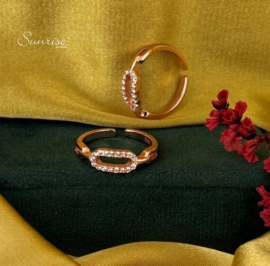 FANCY ROSE GOLD TOE RINGS
