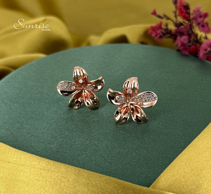 ROSE GOLD FLORAL PENDANT SET