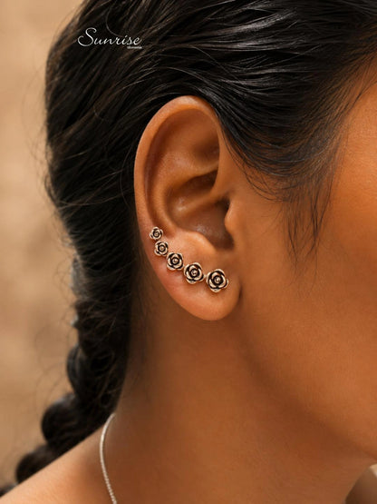 ROSE GOLD ROSE EARCLIPS