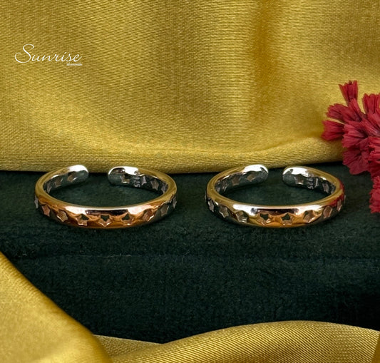 TWO TONE TOE RINGS