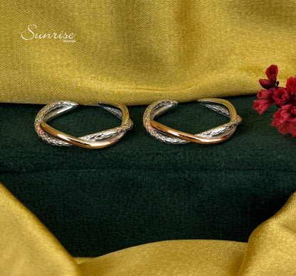 TWO TONE TOE RINGS