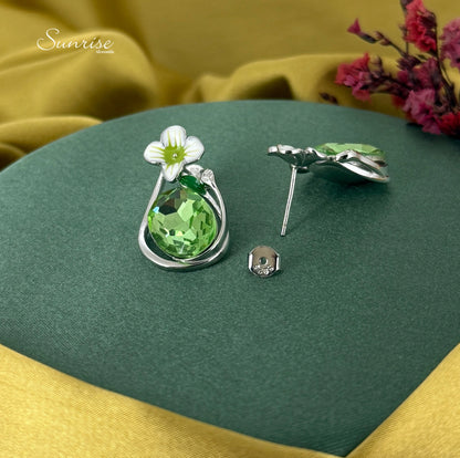 MOP GREEN STONE PENDANT SET