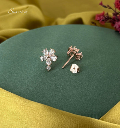 CZ FLORAL PENDANT SET